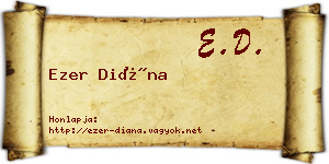 Ezer Diána névjegykártya